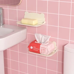 Foldable Wall-mounted Shelf, For Bathroom, Toilet, Kitchen, Bedside, No Drilling Phone Storage, bathroom toilet paper holder