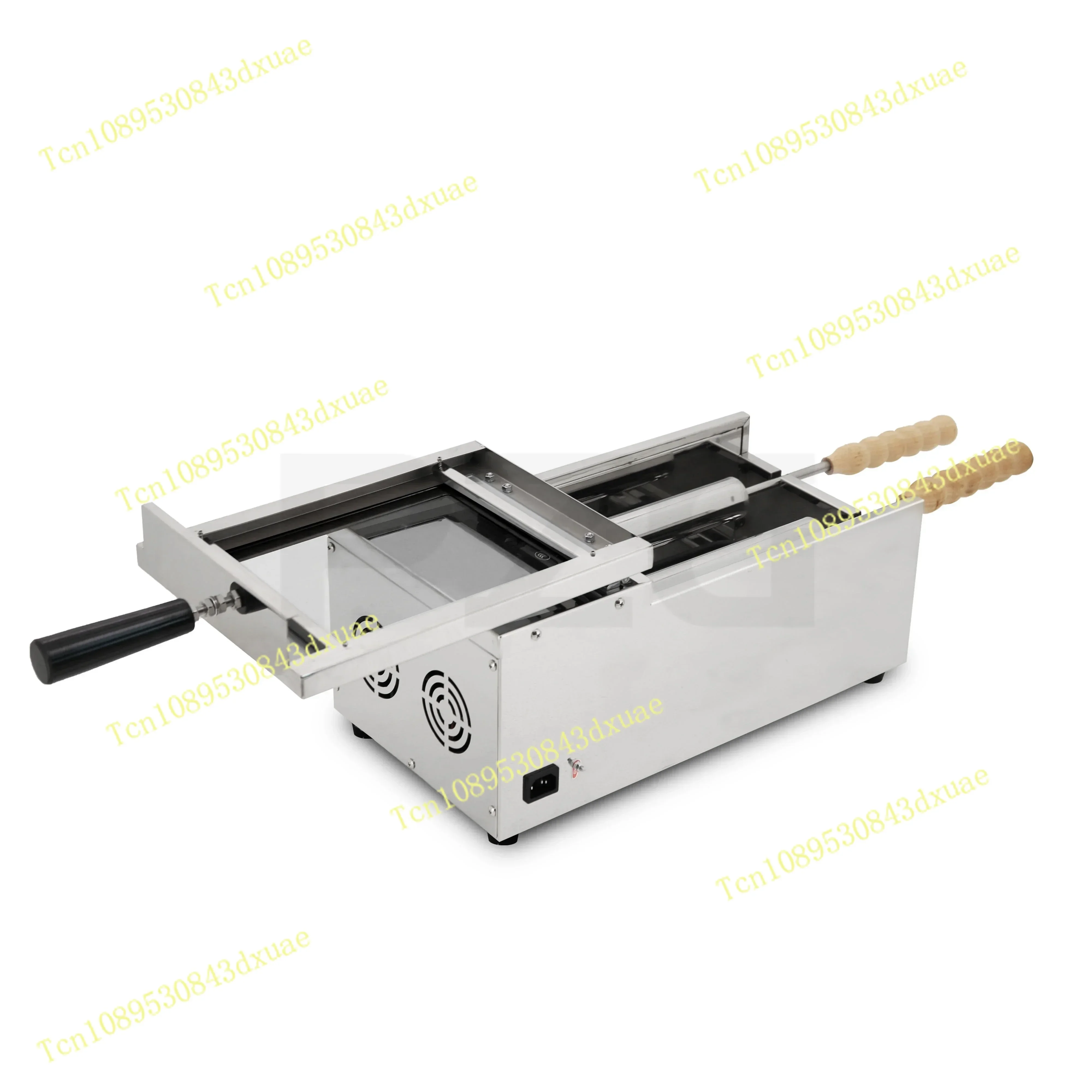 Chimney Cake Cutter Baking Machine 2 Stainless Steel Rollers Kurtos Kalacs Oven Electric 1500W Ice Cream Bread Cone Maker Cutter