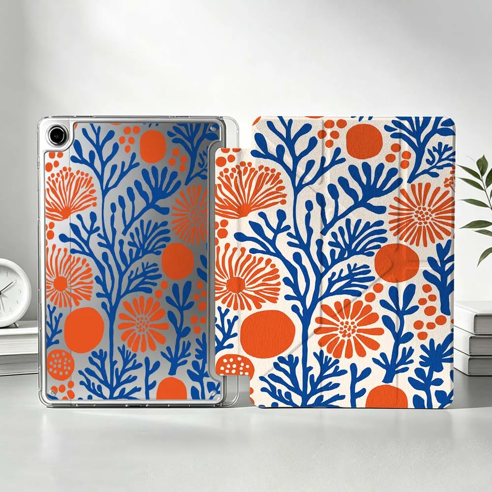 

Abstract Floral Foliage Soft For Samsung Galaxy Tab S11 S10 S9 S8 S7 S6 A11 A10 A9 FE Plus Lite Foldable 3Y Tablet Case