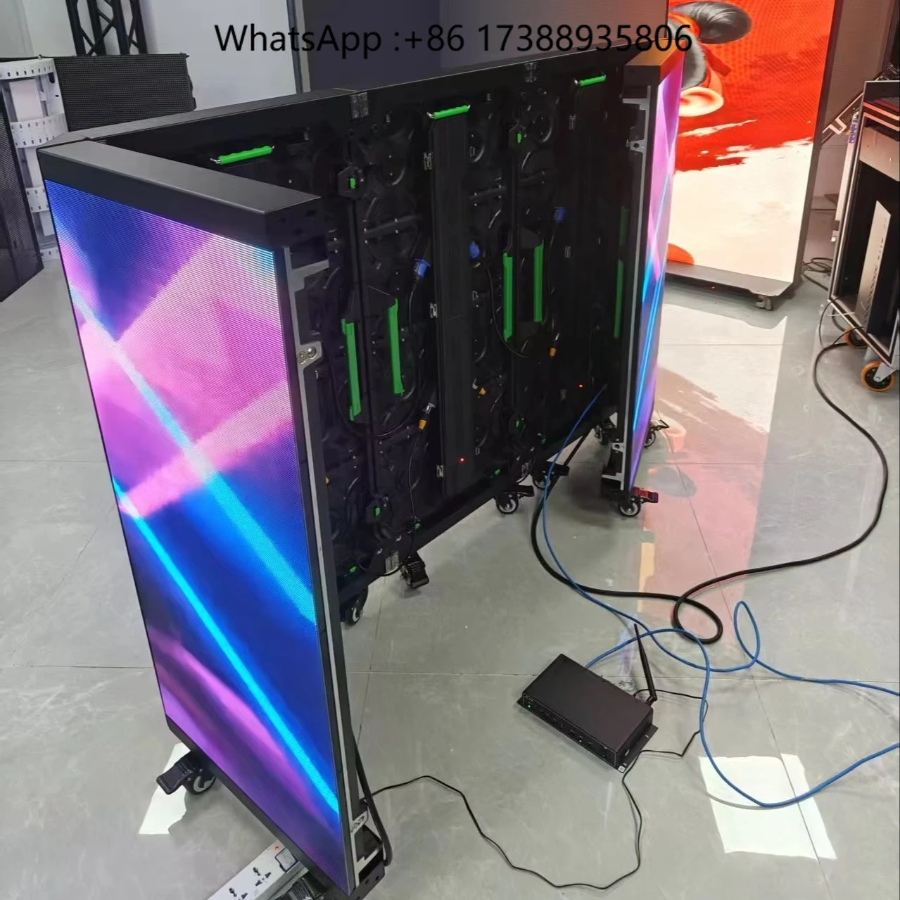 P3.91 GOB 6 Section Foldable Led DJ Booth Display Screen for Nightclub Bar Stage Video Wall Facade Table
