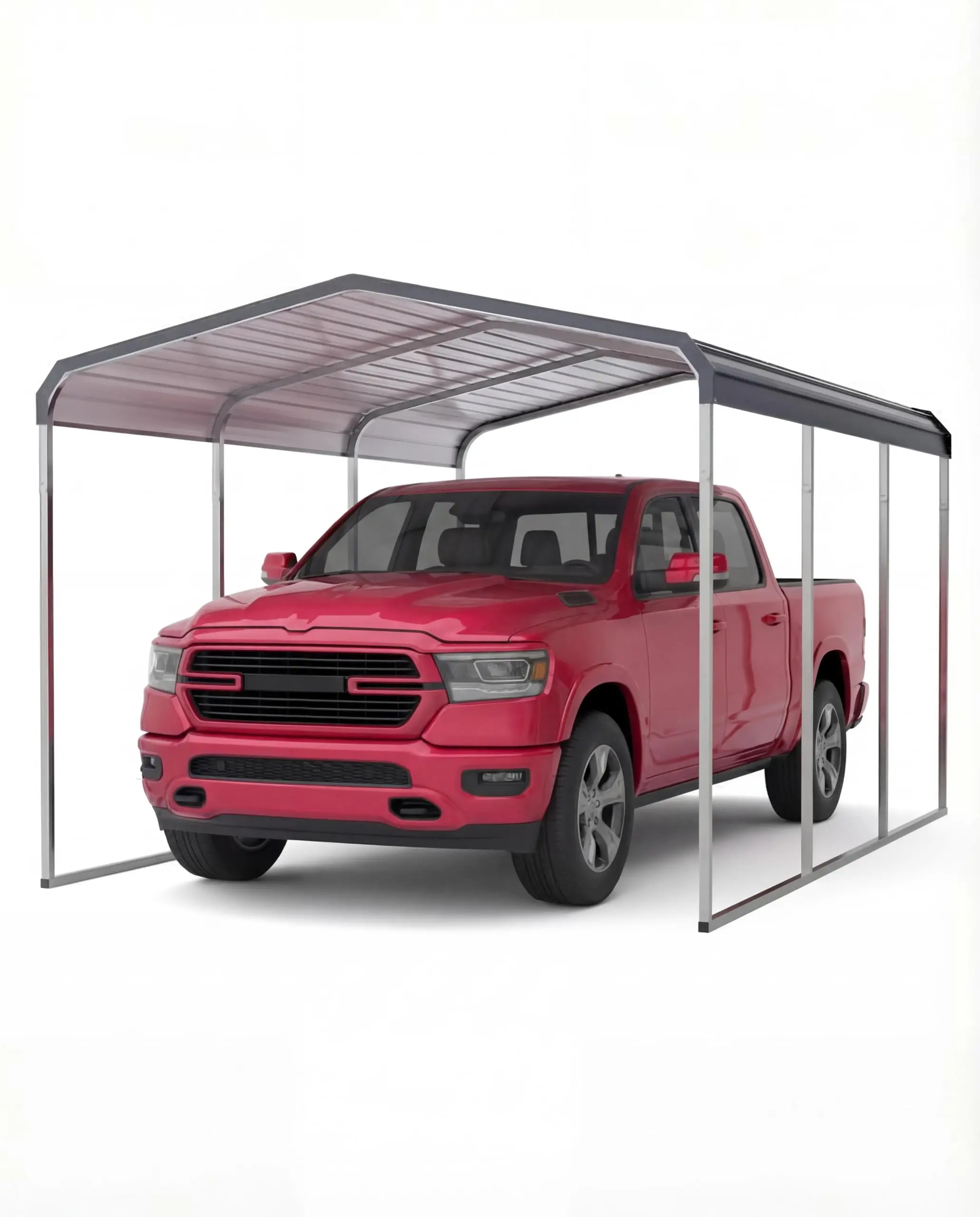10 x 15 Ft Heavy Duty Metal Carport with Metal Roof, Oversized Car Port Shelter for Trucks Boats Tractors, Outdoor