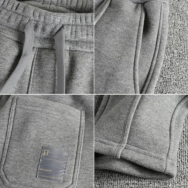 2024 Autumn and Winter New American Retro Thick Velvet Sweatpants Men\'s High Street Washed Drawstring Casual Loose Sports Pants