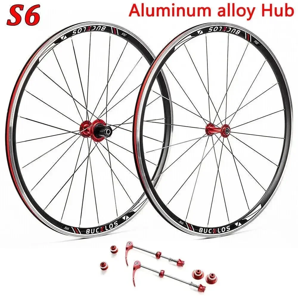 BUCKLOS Bicycle Wheels Set 700C Clincher Carbon Hub Road Racing Bike Wheelset Rim for Shimano HG 7-11S Front Rear Bike Wheels