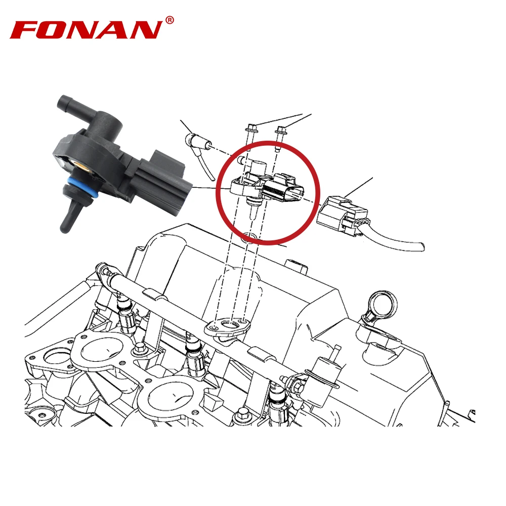 P0193 FRPS Fuel Rail Injection Pressure Sensor For Ford Victoria Escape Explorer Maverick Mustang Crown 0261230093 F2E9G756AD