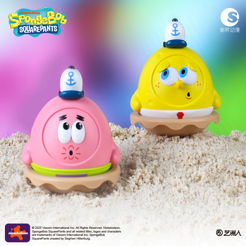 6 pçs bob esponja calças quadradas patrick estrela série figura de ação caixa cega cosplay anime boneca brinquedos kawaii desktop ornamento presente natal