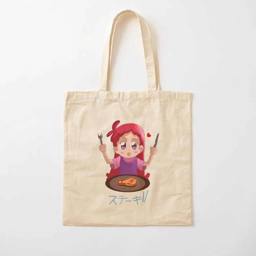 

Doremi Harukaze from Magical Doremi eating a steak Tote Bag Gift bag eco bag folding hand bags Canvas Tote