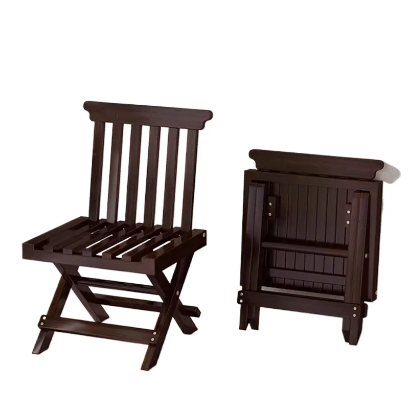 

Foldable Wooden Stool Portable Solid Wood Step Stool for Kids Entryway Shoe Stool with Backrest Living Room Minimalist Design