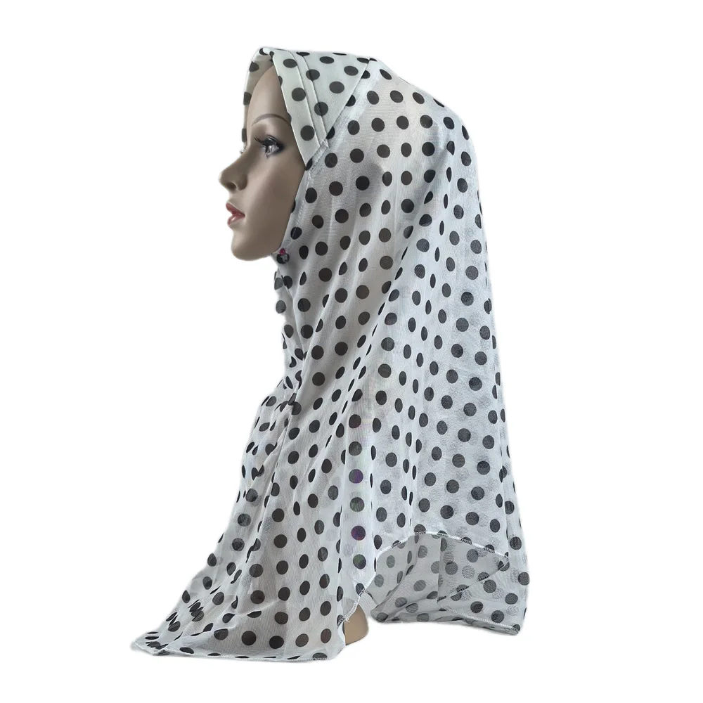 Muslim Women Hijabs Print Turban Pull on Ready Instant Scarf Full Cover Shawl One Piece Amira Chemo Cap Femme Islamic Head Wrap