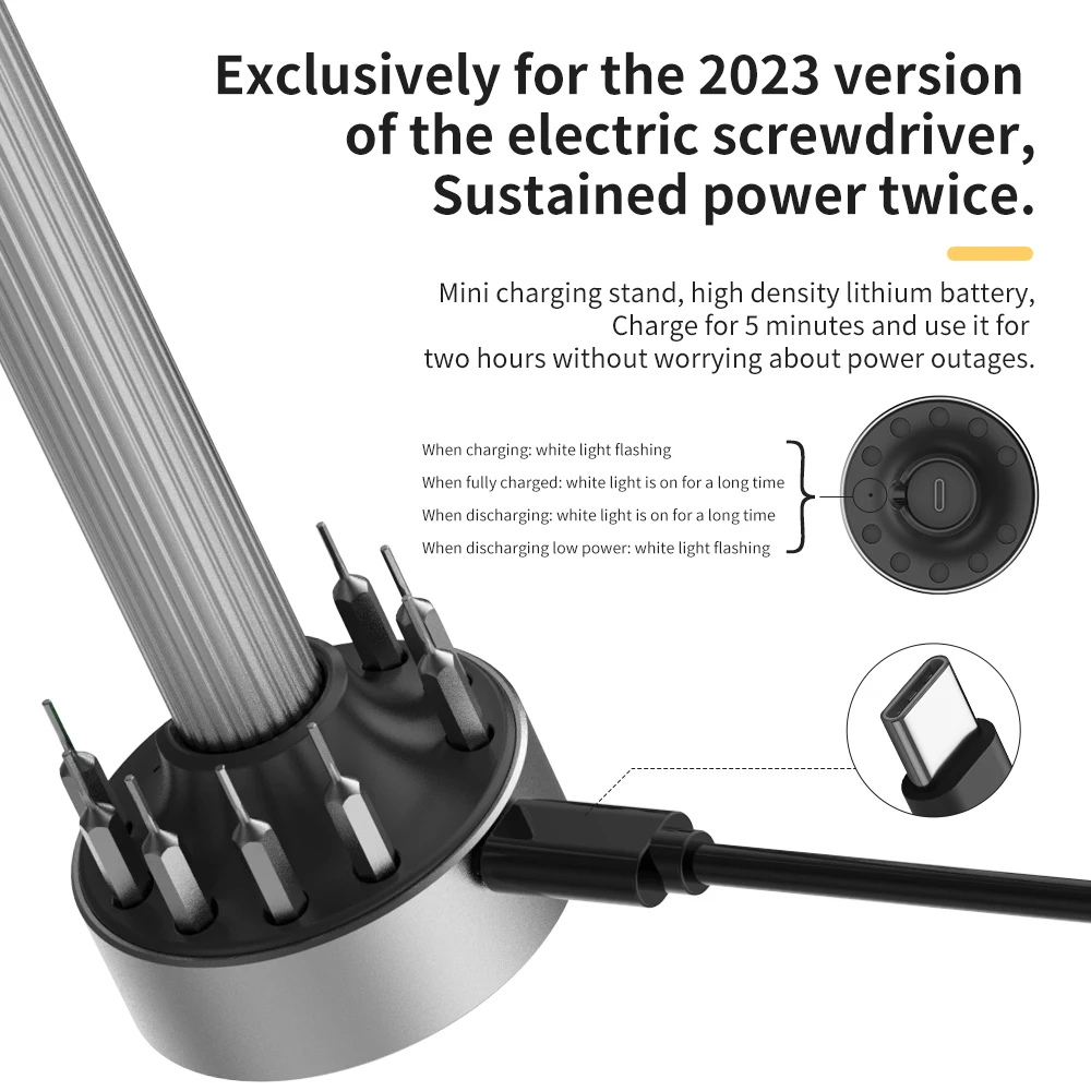 Mini Electric Screwdriver Charging Dock Type-c Charger Holder Batch Heads Storage Base High Appearance Tools Accessories