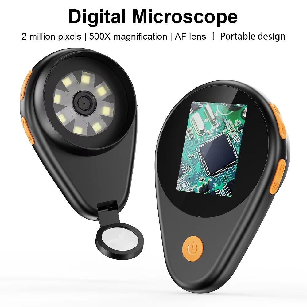 Auto Focus Digital Microscope 500X Magnification Portable Magnifying Glass 2MP Electronic Microscope for Jewellery Watch Repair