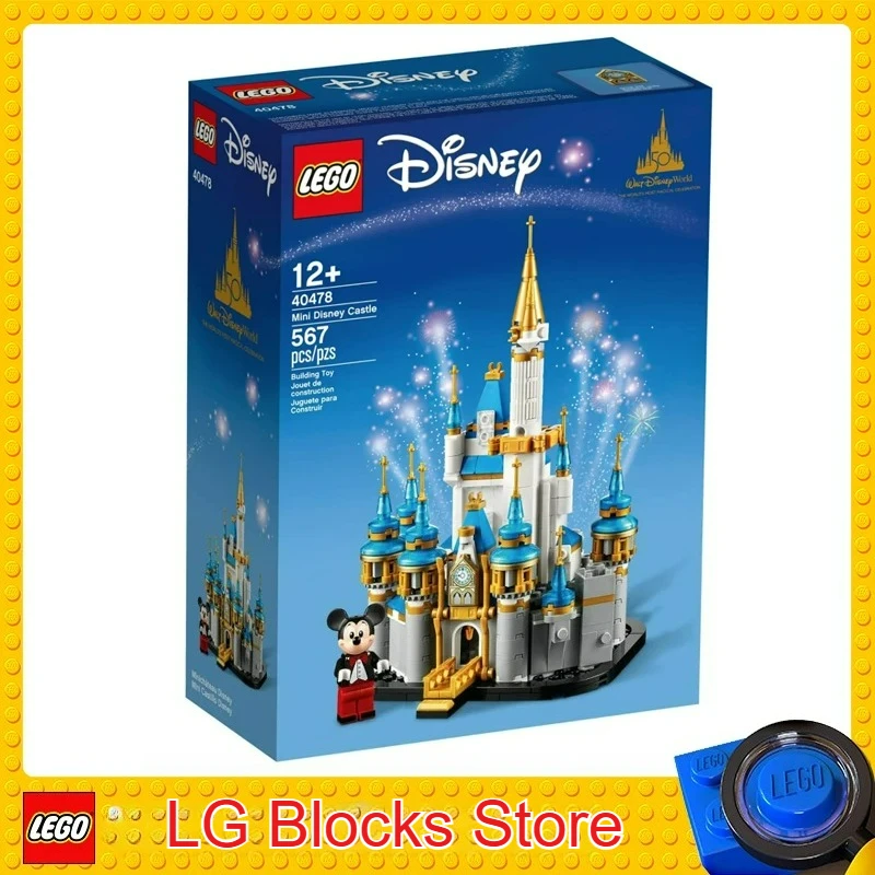 

Лего Мини-замок Диснея, 50-летие для детей 12 лет, подарок на день рождения, Рождество, 40478 567 шт.