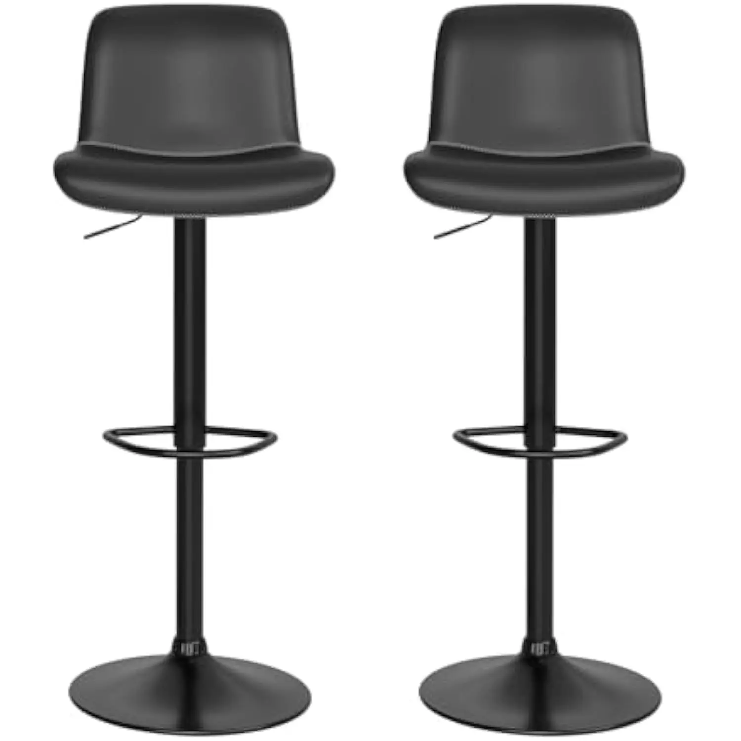 

Adjustable Bar Stool, Bar Stools Set of 4, Adjustable Swivel Bar Stools, Scivel Bar Stools with High Back, Pu Leather Swivel Bar Sto