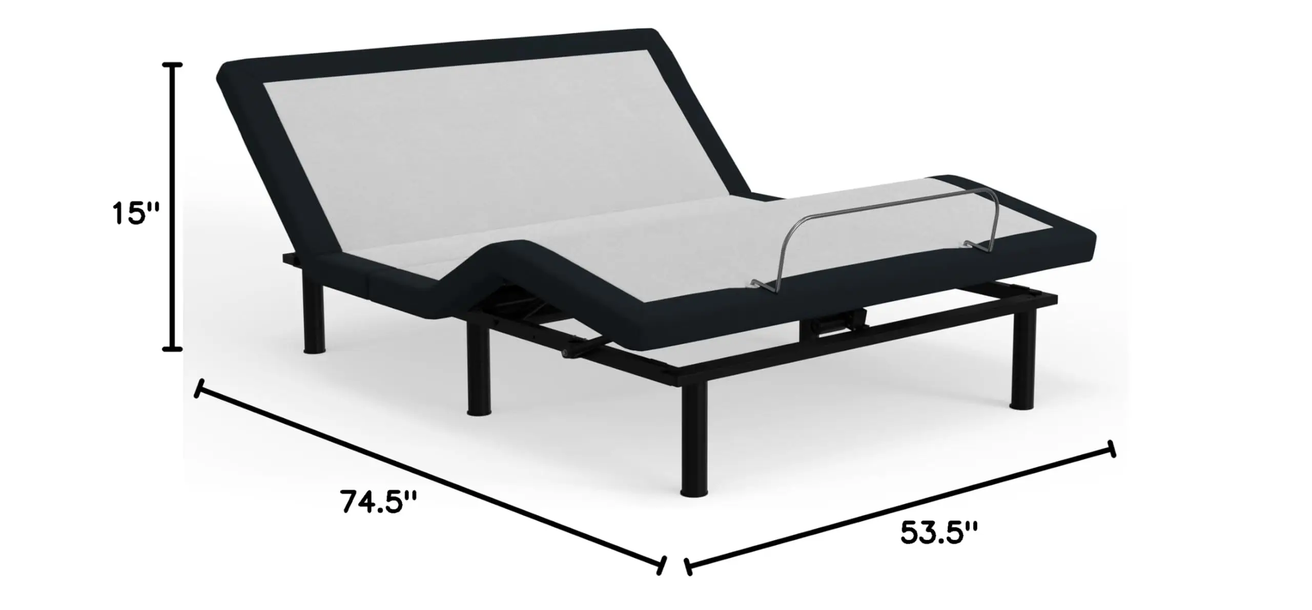 Full e3 Adjustable Bed Base Frame with Head and Foot Incline, Wireless Remote Control, Easy Assembly, and 10 Year