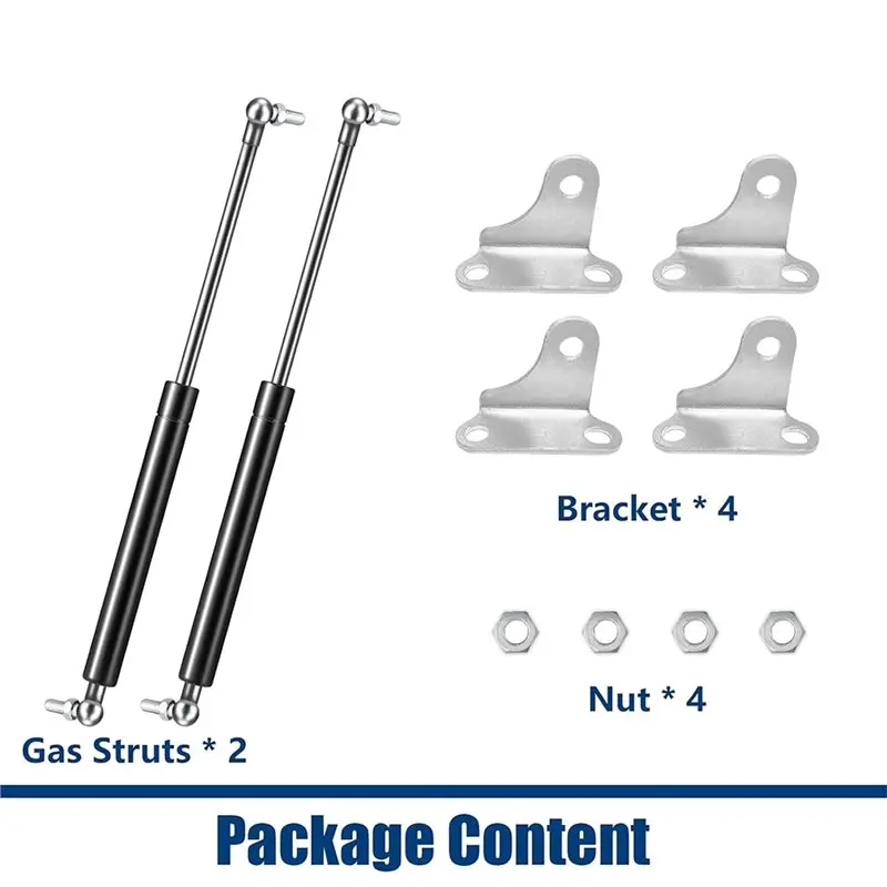 A33K-2-Piece Pack 19.7 Inch Gas Strut Lift Support 67Lb 300N For RV For Bed Camper Storage Cover Tool Box Door Lid Hatch TV Cabi