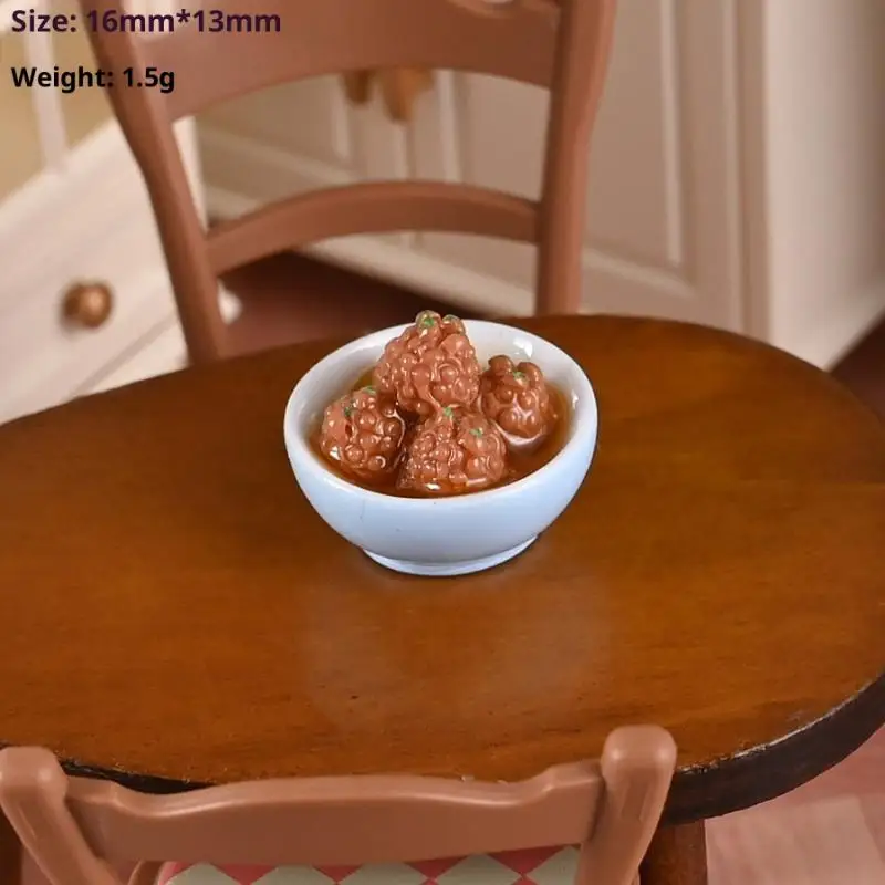 Xm1pc résine maison de poupée cuisine décoration bricolage poupées maison salle à manger ornements 1/12 maison de poupée Miniature plats modèles alimentaires