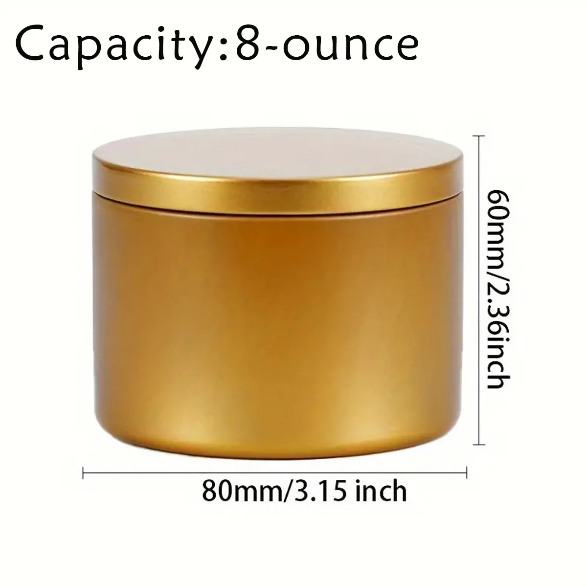 12Pack Metal Candle Empty Cans, DIY Gold Candle Decorative Containers With Lid, Candle Iron Can In Golden