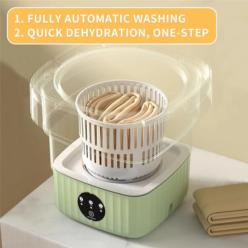 

A05G-6L Mini Washer Withdrain Basket Portable Foldable Washing Machine Forapartment Dorm Trave Fordeep Cleaning Underwear D EU P