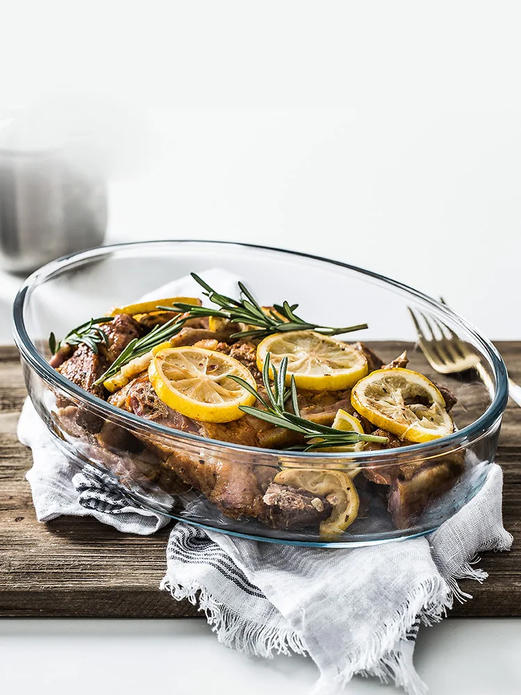 

Heat Resistant Glass Cheese Rice Bake Di Oval Microwave Oven Fi Plate Special Casserole Nordic Sle Adult Utensils