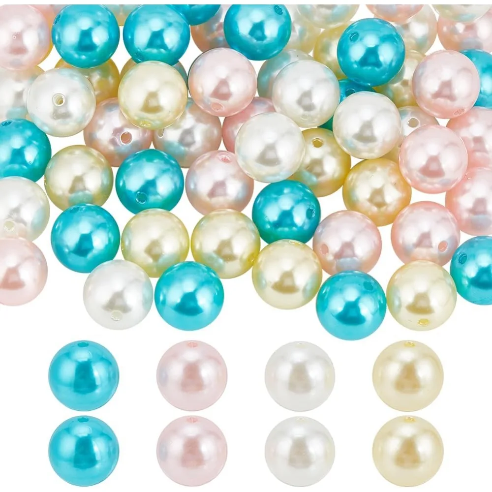 60pcs Chunk Beads 20mm Bubblegum Beads Focal Beads Acrylic Pen Bead Large Pearl Bead Loose Bead for Pen Wedding Garland