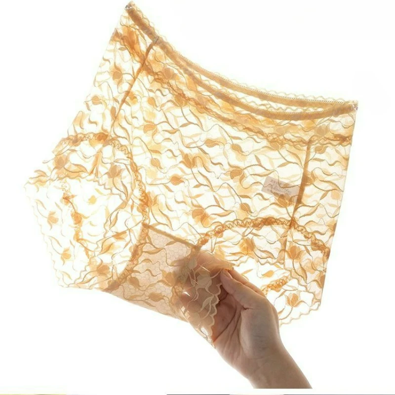 2026 Spring Autumn New Style Plus-size Sexy Printed shorts Lace Underpant High-waisted Women Abdominal Traceless Underwear Women