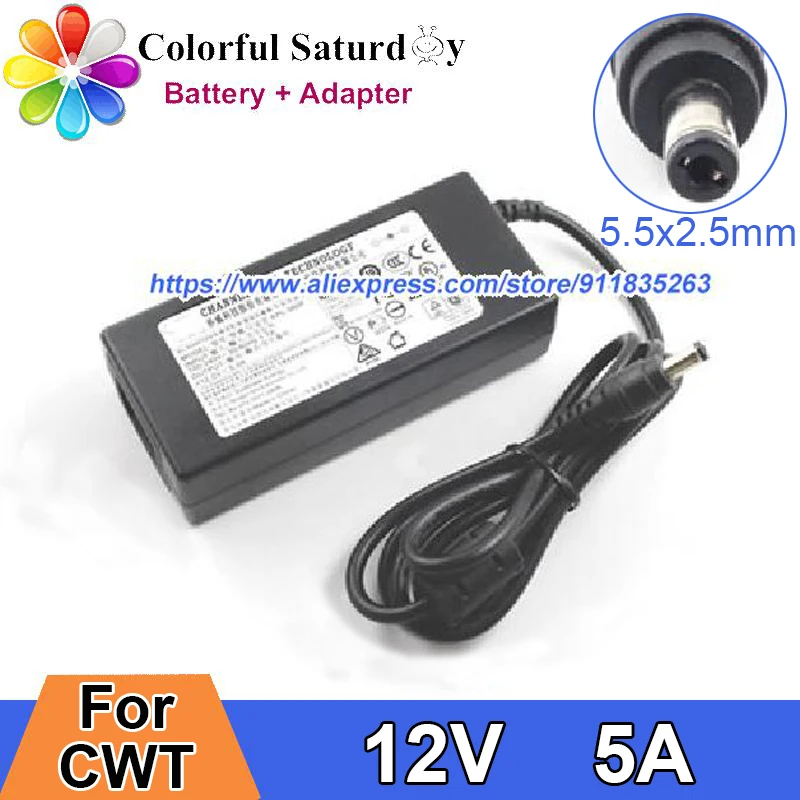 Original Cad060121 12v 5a 60w Adaptador Carregador Kpl060f para Acer Ed322q Ed273a Ed273ur Wqhd para Msi Ag32c Fonte de Alimentação