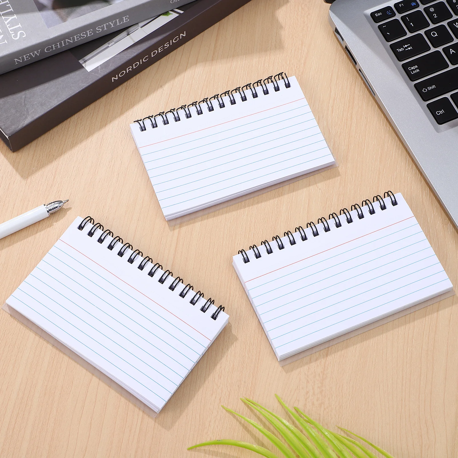 6 pcs Colorful Spiral Notebooks Index Cards Revision Cards Study Flash Speech Memo Small Notepad Portable Record Notepads