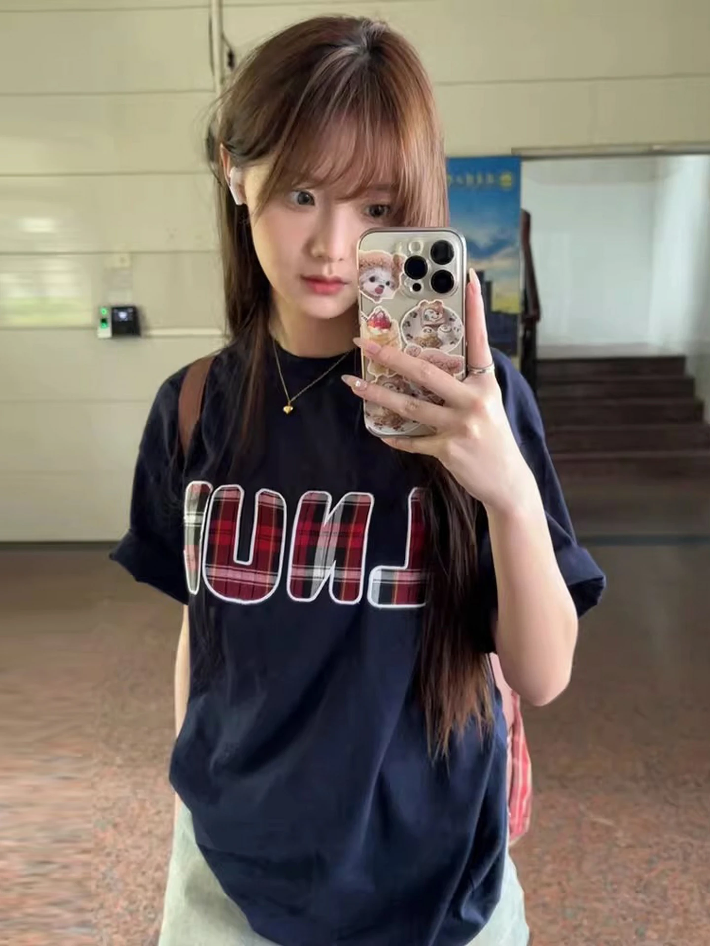 

Новая женская футболка с коротким рукавом в японском стиле, весенняя, свободного кроя, универсальная, хлопковая, базовая, с круглым вырезом, для похудения