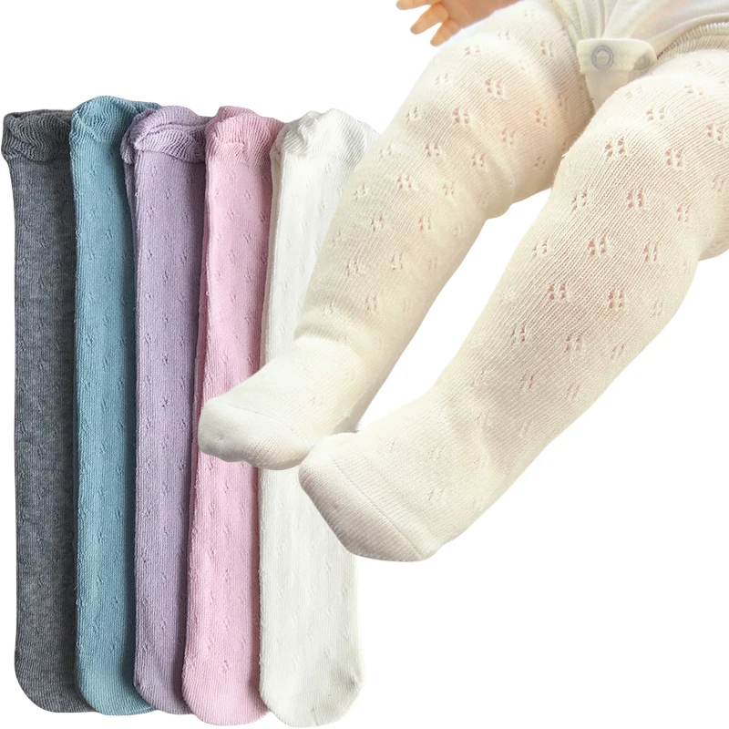 New Baby Spring summer baby stockings boneless children's Thigh sock infant toddler combed cotton Breathable mesh tube socks net