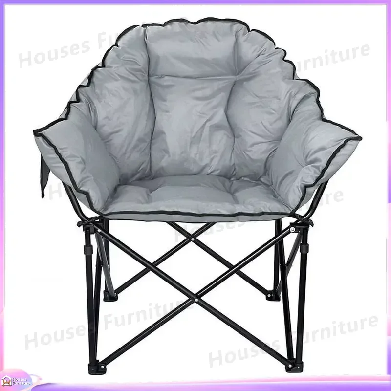 Ultralight Folding Moon Chair Portable Outdoor Camping Beach Fishing Lounge Seat Compact Lightweight Travel Garden Furniture