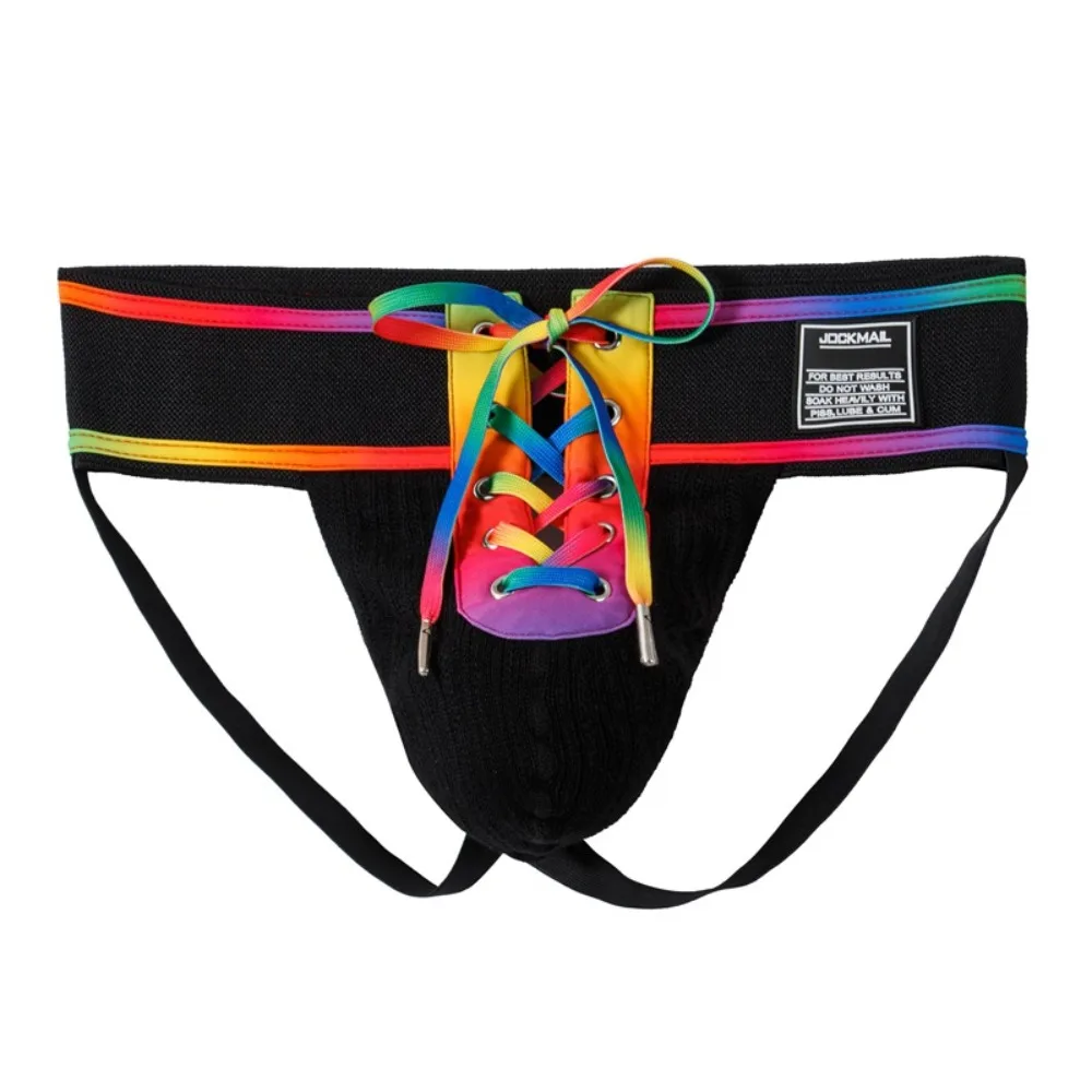 Jockmail Tangas Para Hombres Nuevos Camouflage Rivet Lace-up  Mens Underwear Gay Large Size Jockstraps Exotic Lingerie Panties