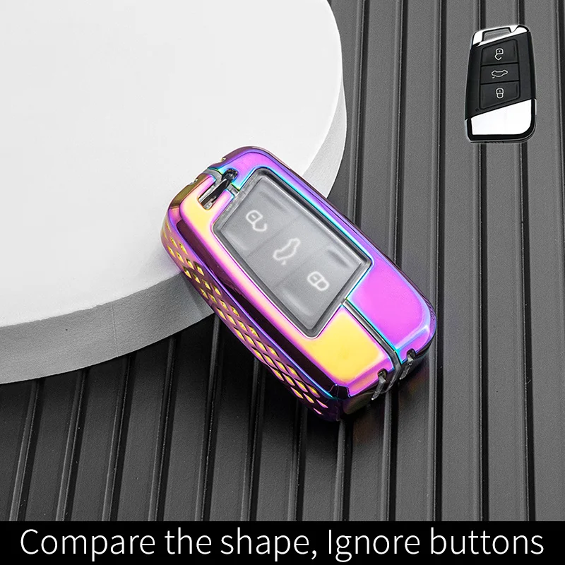 

Zinc Alloy Colorful TPU Key Case For VW Volkswagen MK4 Bora Golf 4 5 6 Jetta Passat Polo Bora Touran Skoda Seat
