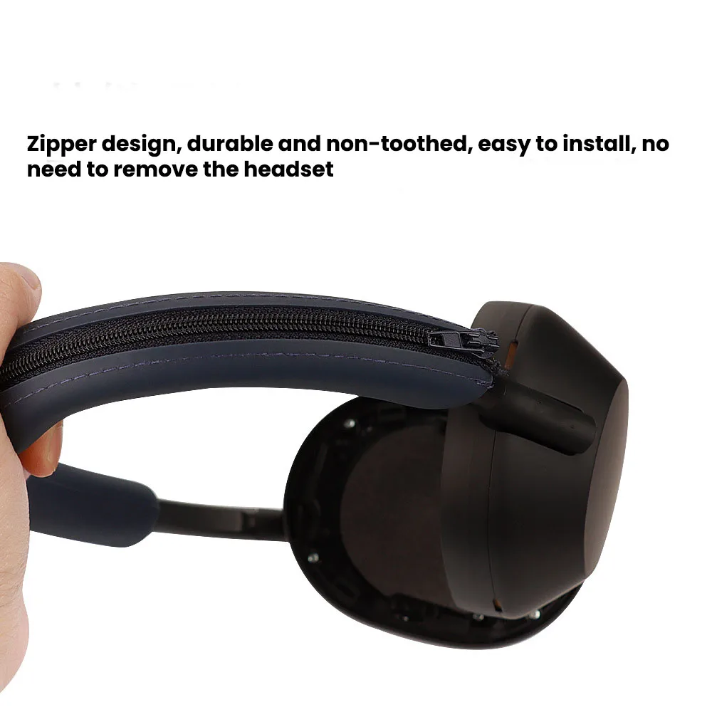 for Sony WH-1000XM5 Headset Silicone Protective Cover Replacement Headphone Headband Sleeve with Zipper