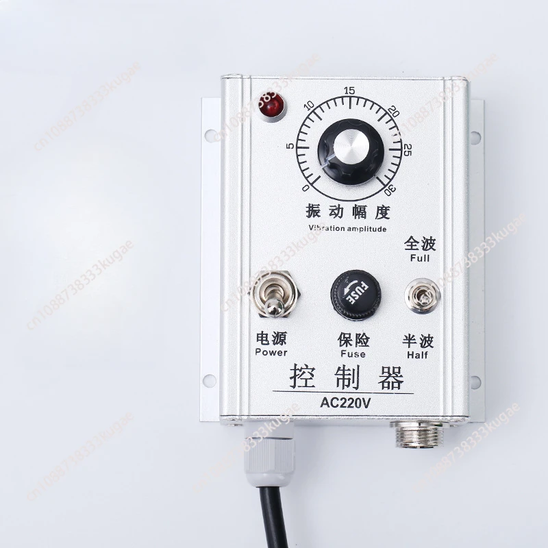 Install high-power vibration disc controller at around 220V/10A, half wave full wave pressure regulation linear vibration feeder