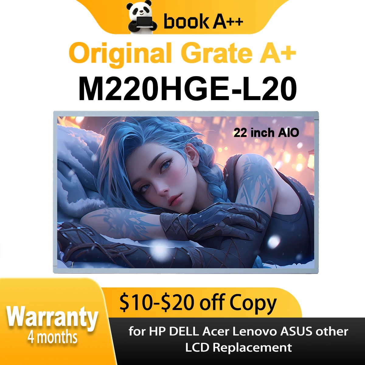 

22" Original New M220HGE L20 M220HGE-L20 Screen for HP Dell Lenovo All-In-one Computer LCD Display