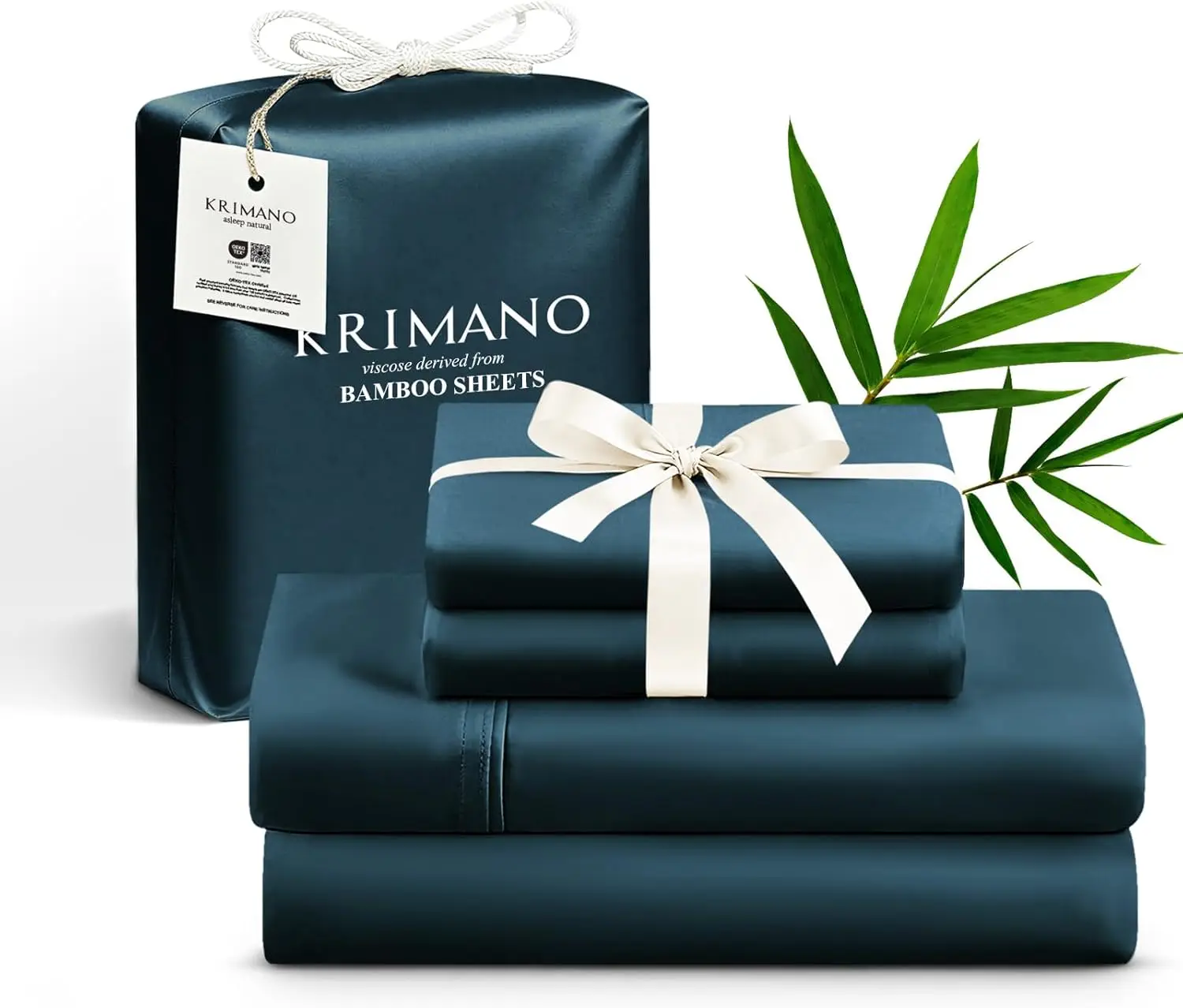

Full Size Sheet Set, Viscose Bamboo Sheets for Bed Set 4pcs, 100% Viscose Derived from Bamboo, Hotel