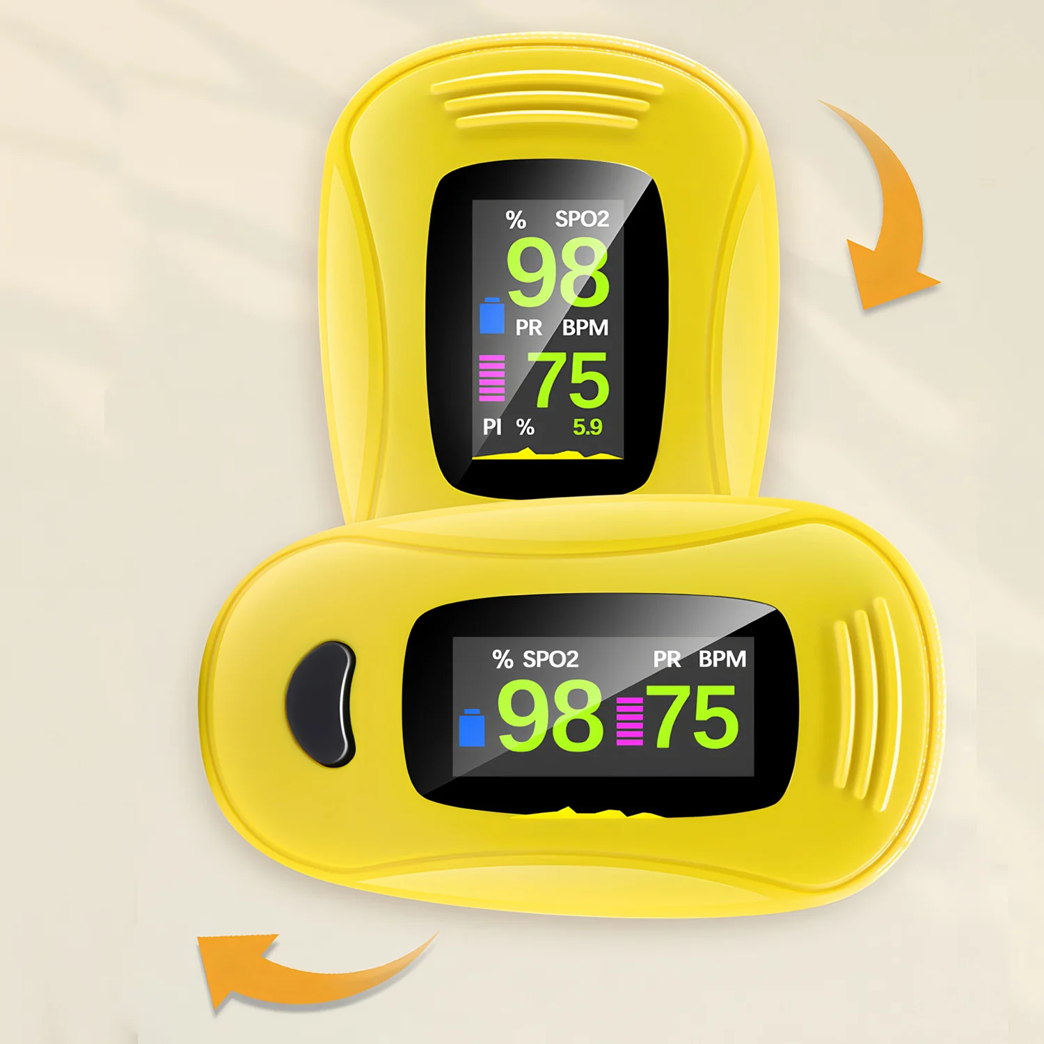 

Oximeter Portable Fingertip Pulse Blood Oxygen Saturation Monitor With LED Display Fingertip Oximeter Testing SpO2 Health Care