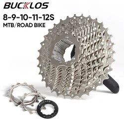 BUCKLOS Bike Cassette MTB Road Bicycle Flywheel 8/9/10/11/12Speed Bicycle Freewheel HG Structure for Shimano 11 Speed Bike Parts