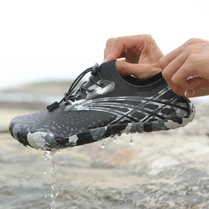 Colorful Water Shoes for Men and Women Upstream Wading Swimming Barefoot Five Fingers Aqua Beach Seaside Lightweight Unisex Sneakers New 10 Top Sales Toe Sneakers - №8