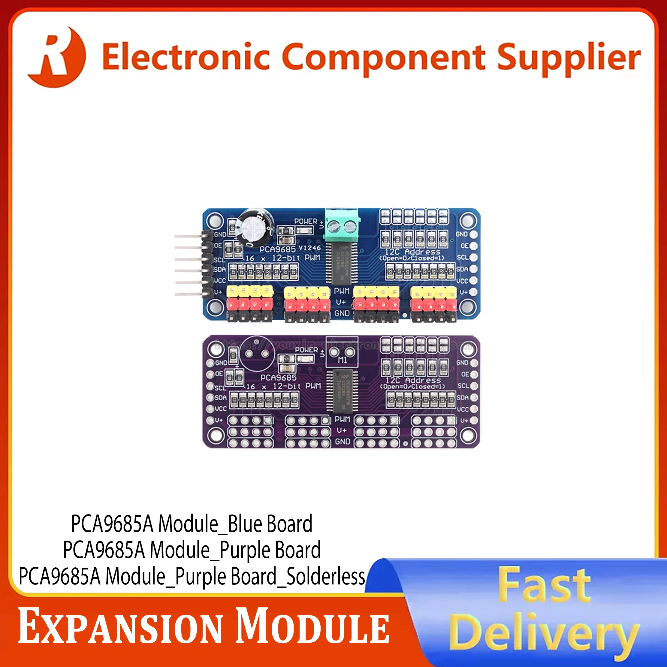 1 قطعة PCA9685A 16-قناة PWM سيرفو سائق لوح تمديد وحدة متحكم I2C واجهة لوحة تحكم في الأوراق المالية #1