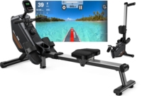 FYSIQ Rowing Machine for Home with Adjustable Magnetic Resistance,  Bluetooth Board Computer