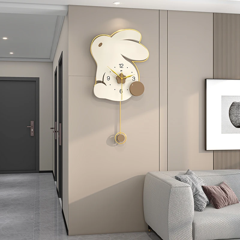 Pendulum Security Wall Watch Unique Quiet Premium Design Aesthetic Wall Clock Living Room Luxury Reloj Para Pared Home Decor