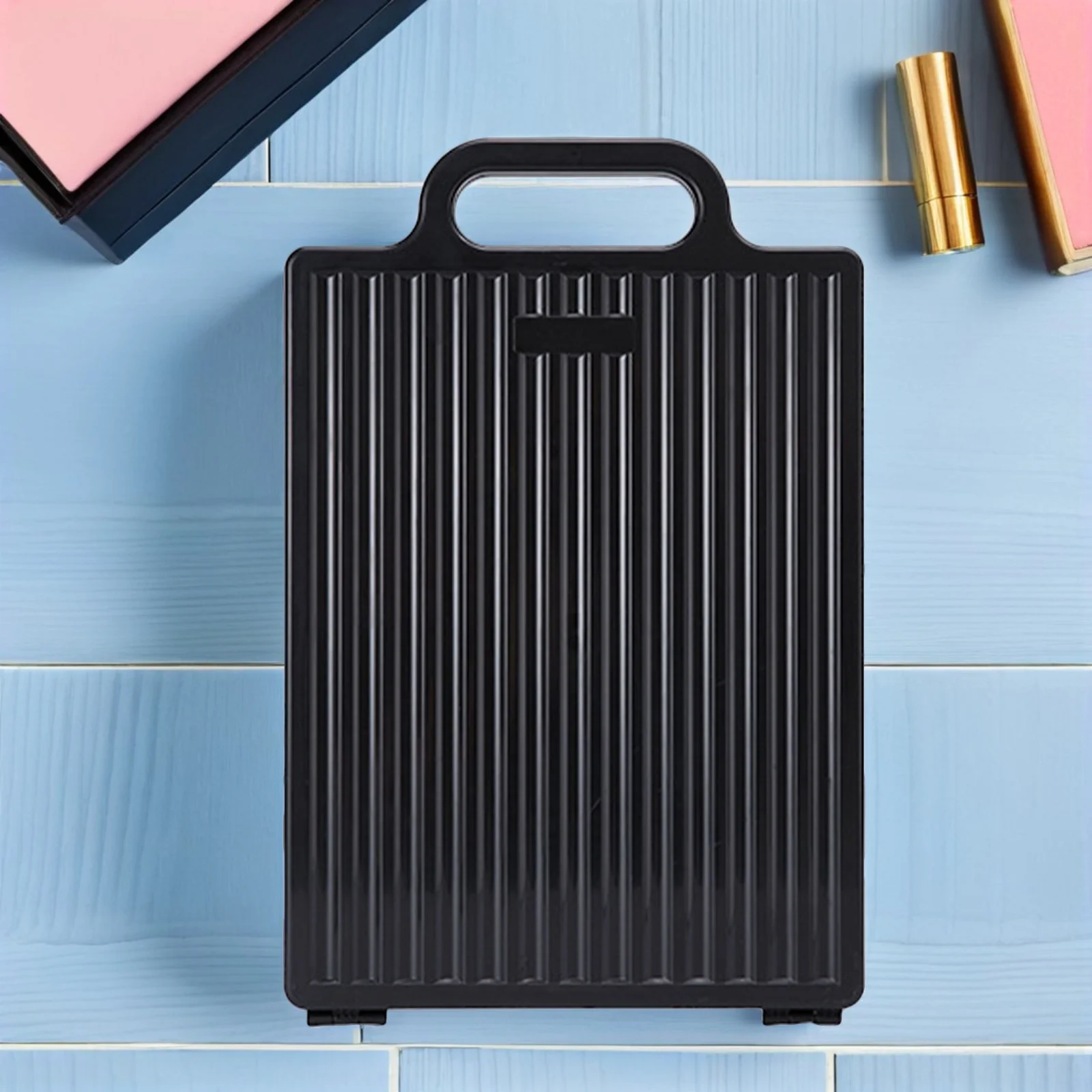 กระจกแต่งหน้าแบบแขวนสองด้าน ขนาด 14x9 นิ้ว พับได้ สำหรับร้านเสริมสวย ใช้สำหรับทำผม มองด้านหลัง พกพาสะดวก เหมาะสำหรับช่างตัดผมและการเดินทาง