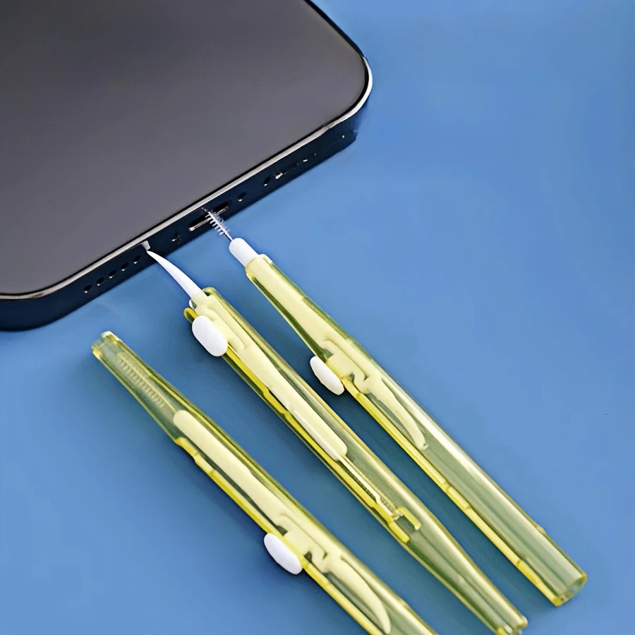 Mobile Phone Charging Port, Speaker, Headphone, Shower Head, Multifunctional Push-pull Dual Head Cleaning Brush Set