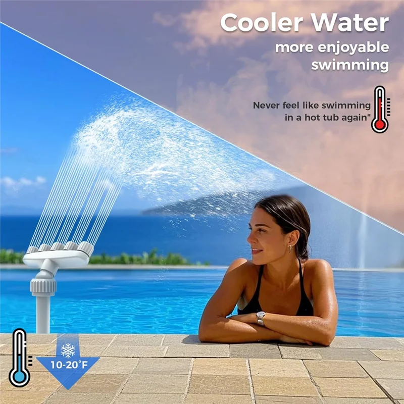 Fuente de piscina ajustable ABRE 360 °   Función decorativa del agua de los accesorios de la piscina del control de dirección