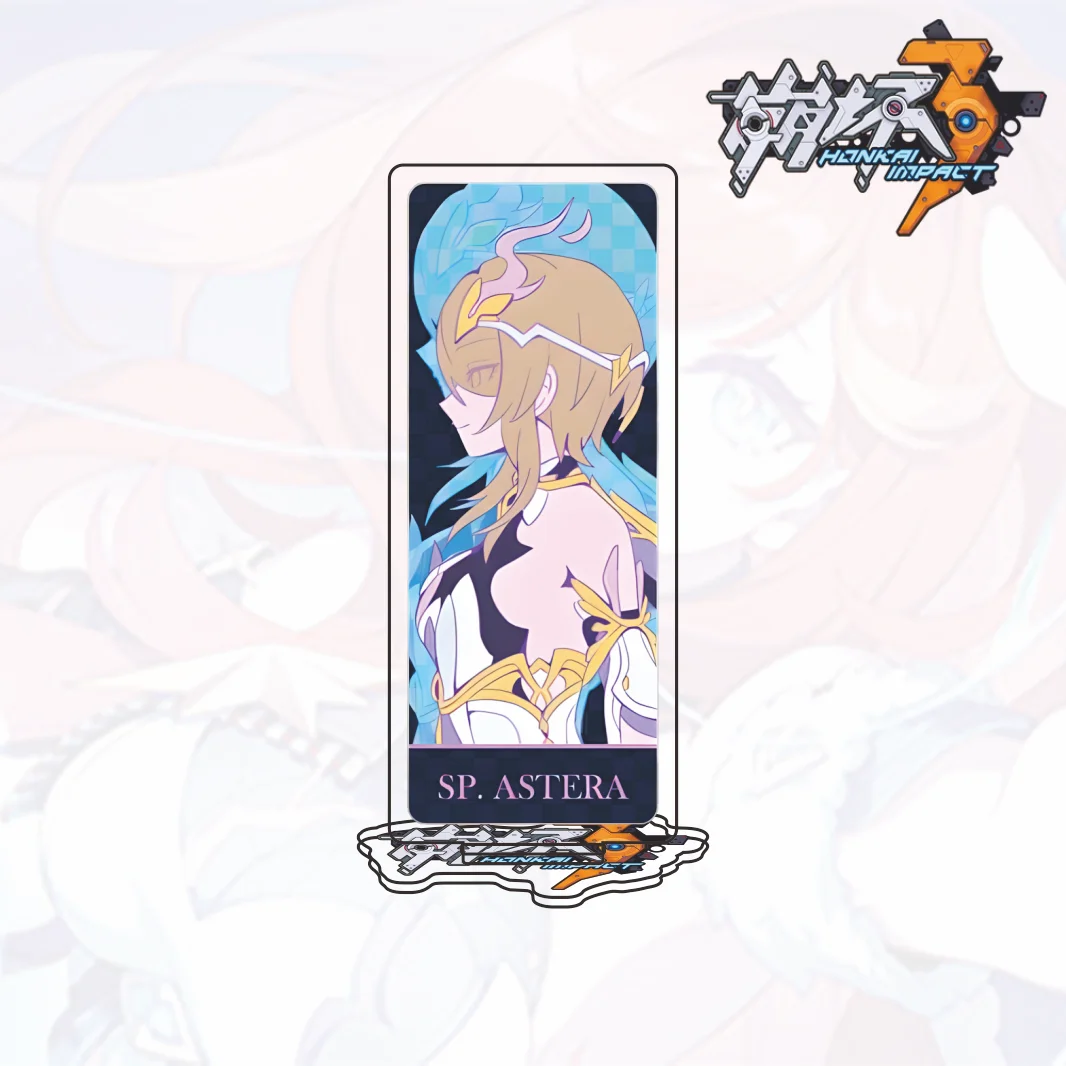 Honkai Impact 3 Series 2026 New Arrival 10cm Acrylic Stand Mei Bronya Seele Game Character Side‑Profile Desktop Decor Keychain