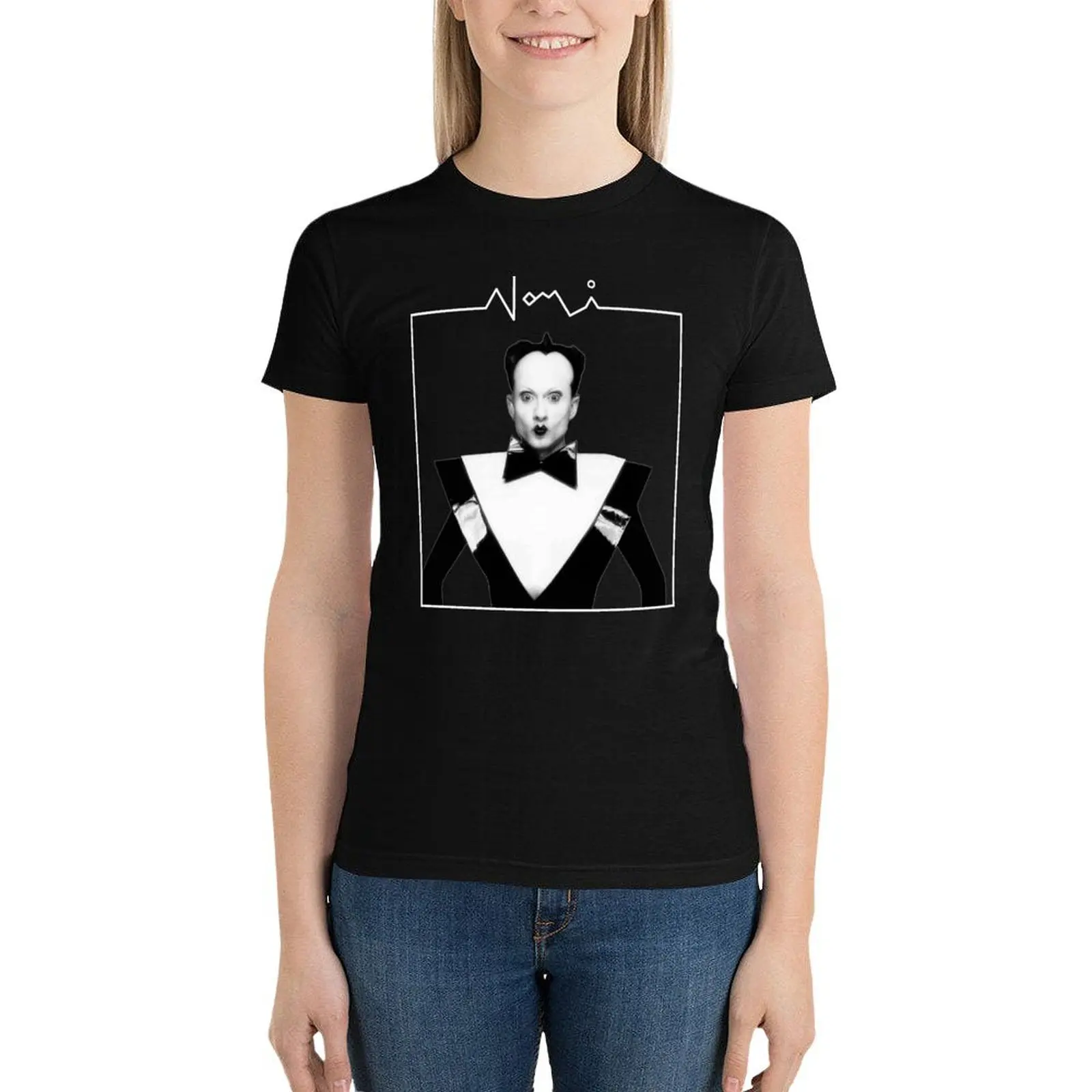 

klaus nomi black T-Shirt female tops Women t-shirts