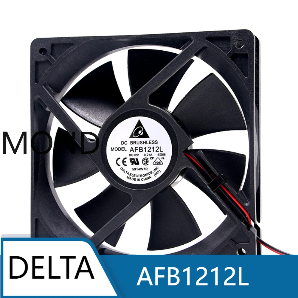 

AFB1212L New Delta 12CM 12025 Double Ball Silent Computer Case Cooling Fan 12V 0.21A