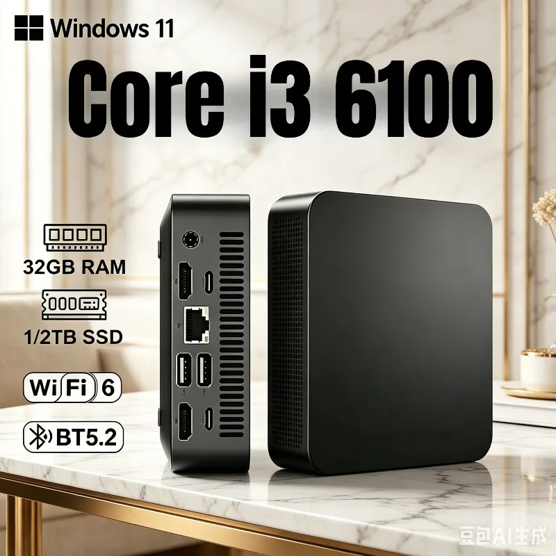 Windows 11 Pro MINI PC Core i3 6100 16GB RAM 1TB 2TB SSD WIFI 6