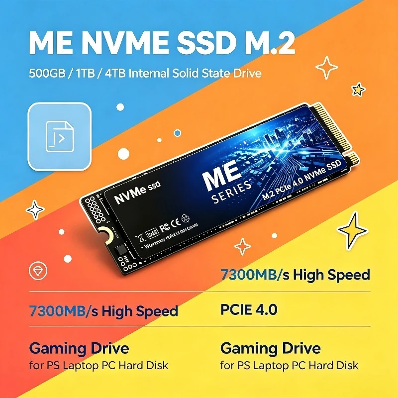 M.2 Nvme 4Tb Pcie 4.0 Ssd - SSD Interno ME 500GB-4TB M.2 NVMe,