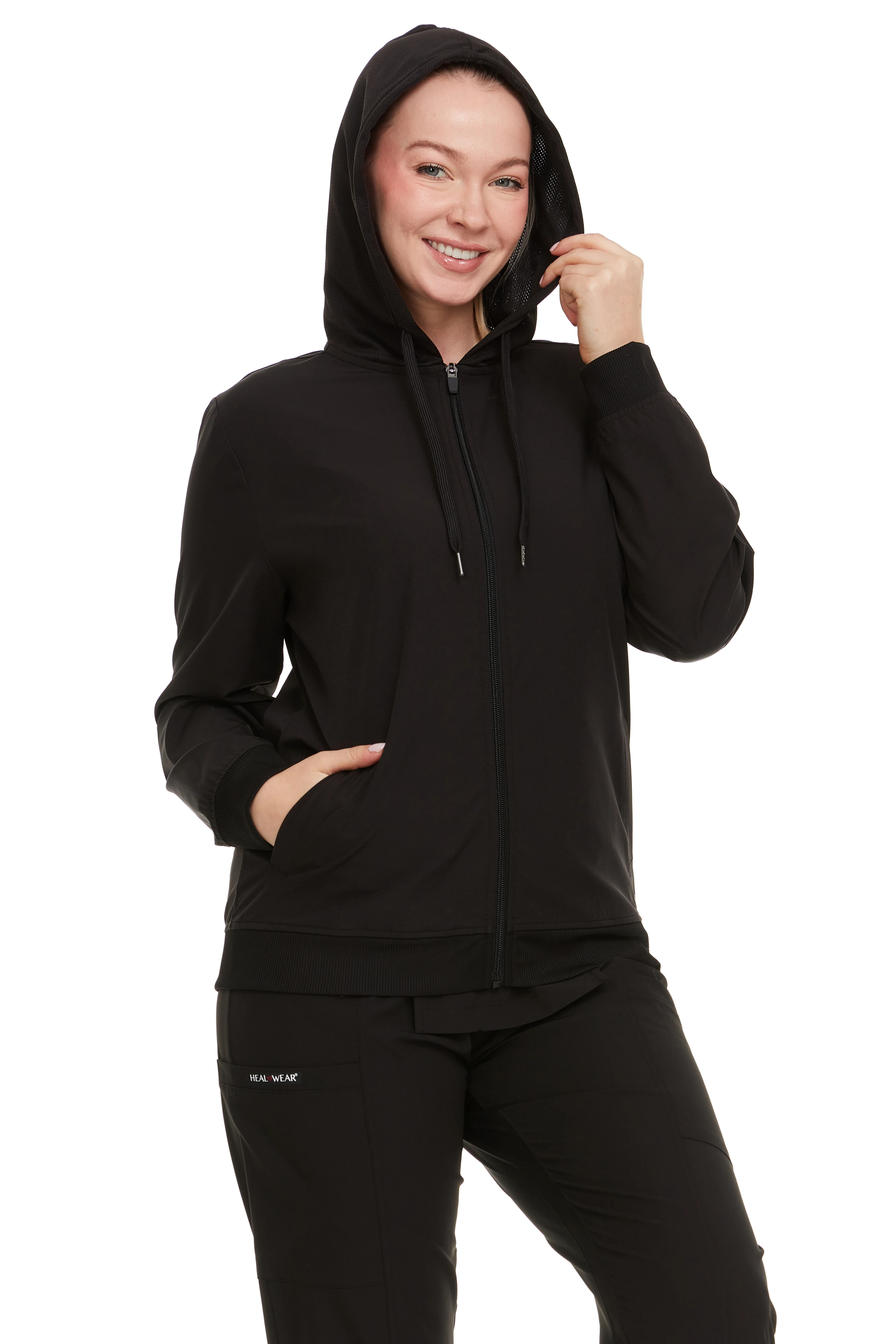 شفاء + ارتداء-سترة فرك نسائية بسحاب أمامي ، جيوب متعددة خالية من التجاعيد والتجاعيد ، 4